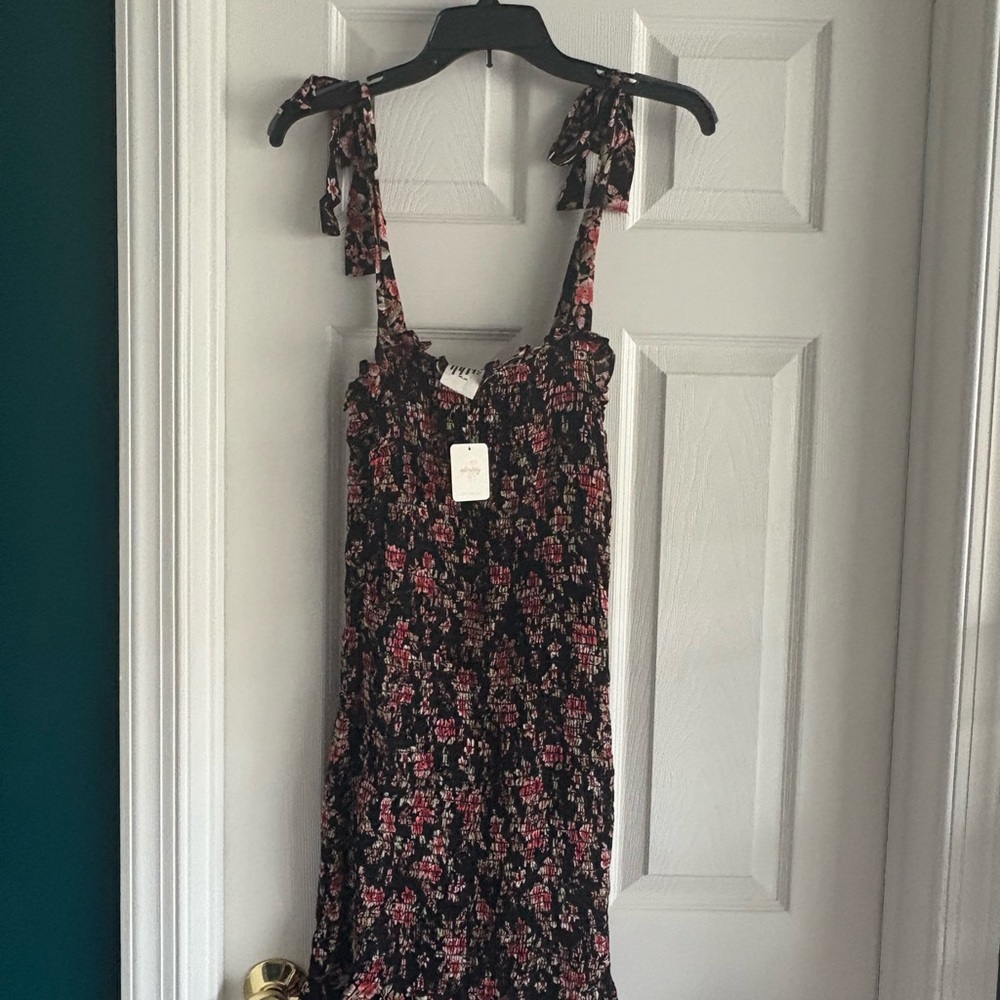 Free People Floral Tie-Strap Dress